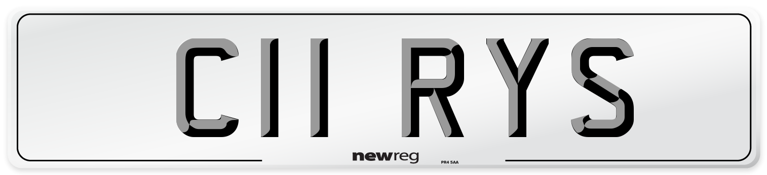 C11 RYS Number Plate from New Reg